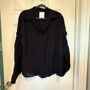 Tales of Moxie New with Tags Black Button-Down Shirt